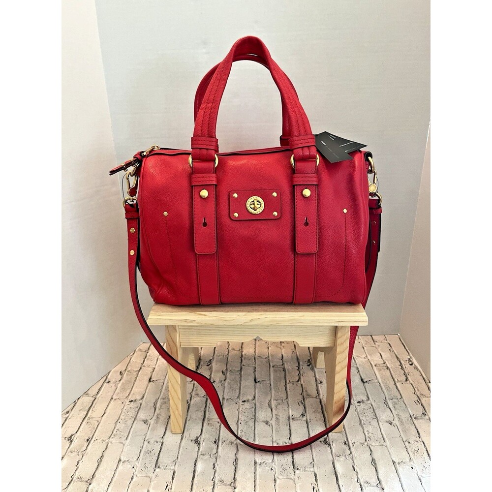 NWT Marc by Marc Jacobs Rosey Red Leather Turnlock Crossbody Shoulder Bag